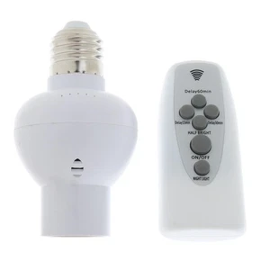 E27 Remote Control Ligth Bulb Socket Lamp Holder Fitting 40W 85-265V 3A - Picture 1 of 7
