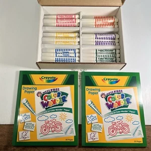 Rare Class pack of Crayola No Mess Color Wonder Markers (48) w/ 2 Paper Pads NOS - Picture 1 of 15