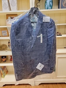 Paisley & Grey Mens's Suit Jacket Slim Fit 38reg Navy Blue, Toucans - Picture 1 of 8