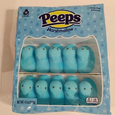 Pascual Peeps 15 ct Azul Pollitos Malvavisco Exp 3/2026 Nuevo Sellado 4.5 OZ Foto 1 de 4