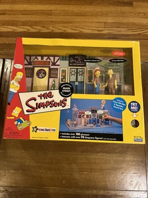 The Simpsons Main Street World of Springfield Playmates Vintage Figure Playset - Image 1 of 4