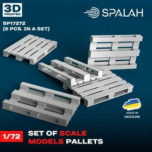Models Paletten (5 Stück) Maßstab Modellbausatz für Diorama 1:72 Spalah SP17272 - Bild 1 von 1