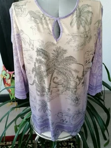 Schiffhauer Munich Pulli Gr.44 mit Glitzer FARBVERLAUF lila,ecru - Bild 1 von 6