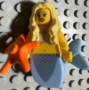 LEGO Series 9 71000 Mermaid girl blonde hair minifigure orange ocean starfish - Picture 1 of 2