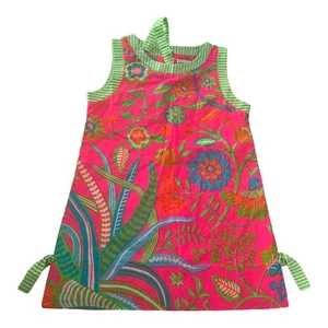 Gretchen Scott girls size 4 / 6 tropical bright pink shift dress lilly vaca barb - Picture 1 of 10
