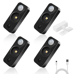 LED Motion Sensor Puck Lights, Rechargeable Cabinet Lights, Stick on Wireless... - Picture 1 of 7