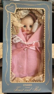 Effanbee 14" My Fair Baby Vinyl-Puppe mit Gelenken und Originalkarton & Handgelenkanhänger 4461 - Bild 1 von 15