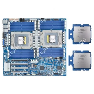 AMD EPYC 9965*2+ Gigabyte MZ73-LM2 +4*64g DDR5 6400+Gigabyte RX 9070 XT 16g - Afbeelding 1 van 4