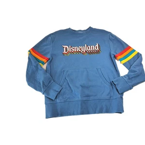 Felpa Disney Retro Donna S Blu Arcobaleno Disneyland Ispirazione Retrò Cotone - Foto 1 di 11