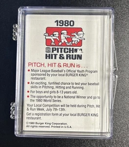 1980 Topps Burger King Pitch Hit & Run Baseball 33 Karten Set - Bild 1 von 2