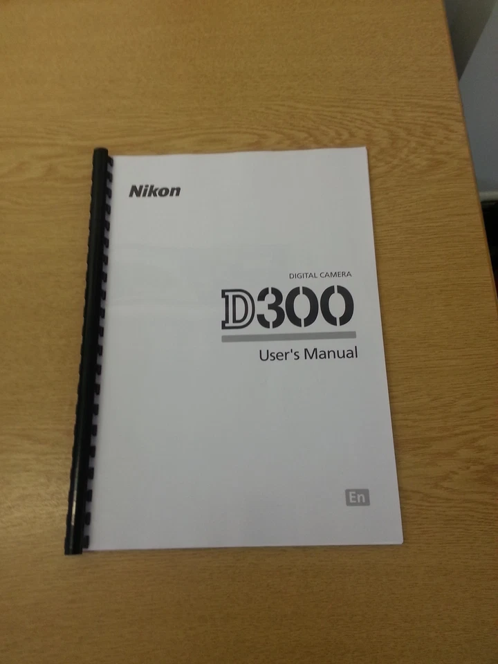 CÁMARA NIKON D300 MANUAL DE INSTRUCCIONES TOTALMENTE IMPRESO GUÍA DE USUARIO 452 PÁGINAS