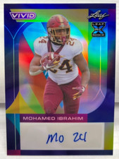 Mohamed Ibrahim 2023 Sheet Vivid Navy Prismatic Autograph Car #' D 7/7