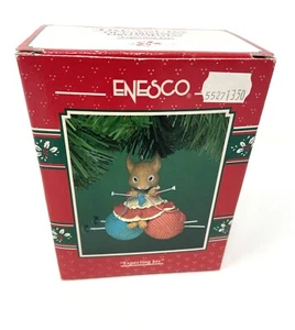 Enesco Expecting Joy NIB Mouse Christmas Ornament NEW 1994 595527 - Picture 1 of 11