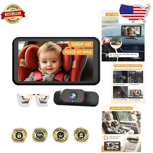 4.5'' Touchscreen Baby Car Mirror Camera with Night Vision Technology - Picture 1 of 8
