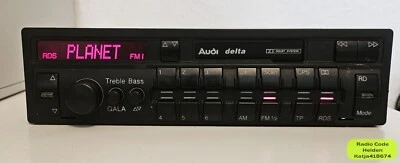 Audi Delta CC Kasetten Radio Original Blaupunkt Autoradio mit Code - Bild 1 von 4