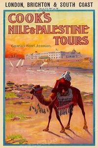 1901 Nile & Palestine Egypt Tours Vintage Style Travel Poster 24x36 - Picture 1 of 3