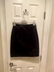 Chanel Satin Black Pencil Skirt - Picture 1 of 5