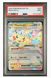 2024 POKEMON SSP EN-SURGING SPARKS #057 PIKACHU EX PSA 9 - Picture 1 of 2