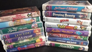 Walt Disney  Collection Videos VHS Tapes lot 15 Movies Clamshell case - Picture 1 of 6