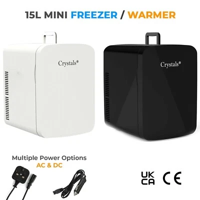 2-in-1 Mini Cooler and Warmer 15 L Compact Refrigerator  Portable Mini Fridge UK - Image 1 of 2