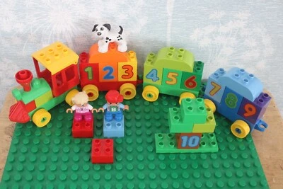 Duplo 10558 Complete Train Learn to Count Boy Numbers Dog NO BOX Extra Figure - Image 1 of 4