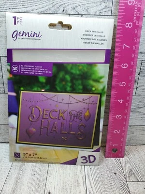 Carpeta de grabación en relieve 3D Crafter's Companion Gemini cubierta The Halls Foto 1 de 2