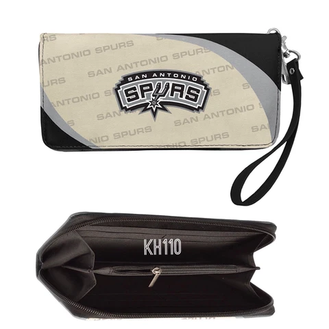 San Antonio Spurs NBA Curve Zip Organizer Women's Wallet Cover