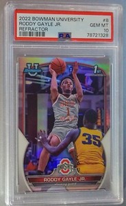 2022-23 Bowman Chrome University #8 Roddy Gayle Jr. Refractor Ohio State PSA 10