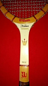Raqueta de tenis vintage ~ Wilson ~ Autógrafo Jack Kramer raqueta de madera luz agarre de 4,5 - Imagen 1 de 1