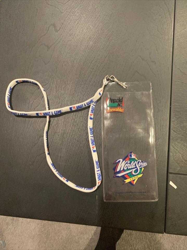 1998 Pepcid AC MLB World Series Ticket Lanyard New York Yankees San Diego Padres - Image 1 of 1