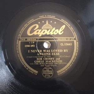GISELLE MACKENZIE & BOB CROSBY I Never Was Loved By Anyone Else UK Capitol 78 - Picture 1 of 2