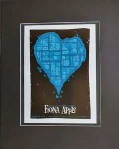 Todd Slater "Fiona Apple" (Heart Gears) Poster Druck mattiert Offset Litho 2015 Rep - Bild 1 von 2