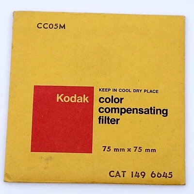 Kodak CC05M Color Compensating Filter 75mm x 75mm CAT 149 6645 Sealed - Image 1 of 2