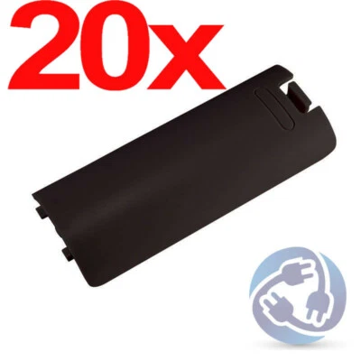 20x Cubierta de batería de repuesto para mando Wii negro Foto 1 de 4