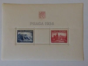 Hoja de recuerdo de Checoslovaquia, 1938, sc#251, como nueva, casi nueva, original - Imagen 1 de 3