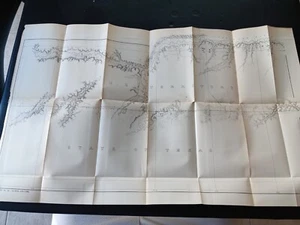 Dibujo de la Comisión de Límites de Texas 1882 desplegable encuesta mapa diagrama río canadiense - Imagen 1 de 5