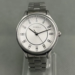 Fossil Womens Watch BQ1570 Silver Modern Sophisticate S.Steel New Battery VGC - Picture 1 of 14