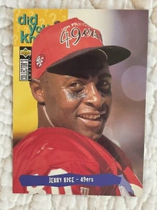 Tarjeta de fútbol americano 1995 Upper Deck Collectors Choice - Jerry Rice Players Club #78 - Imagen 1 de 2