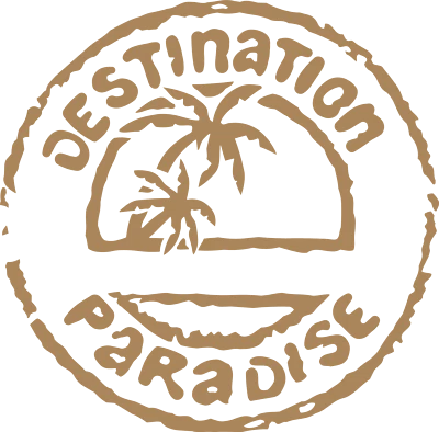 Destination Paradise. Calcomanía Vinilo Calidad 43 Colores Diferentes Disponibles Foto 1 de 2