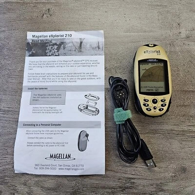 Magellan eXplorist 210 Handheld GPS Unit Waterproof Hiking geocache portable - Image 1 of 4