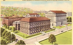 Schenley District - Pittsburgh, Pennsylvania Linen Postcard Syria Mosque - Picture 1 of 2