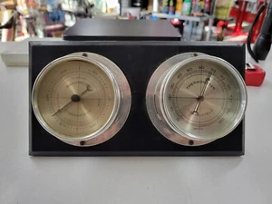 Vintage Springfield Industries Desktop  Barometer And Thermometer. USA  - Picture 1 of 9