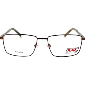XXL Heron Ti Series Mens Large Metal Titanium Eyeglass Frame Brown 57-17 w Case - Picture 1 of 5