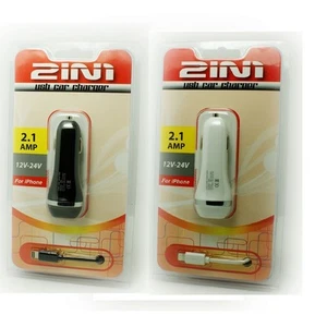 2,1 Amp DC Auto Ladegerät Adapter & USB Datenkabel für iPhone 6 / iPhone 6s - Bild 1 von 5