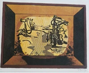 George Braque " The Varnished Chariot " Mounted off-set Lithograph 1973 - Picture 1 of 4