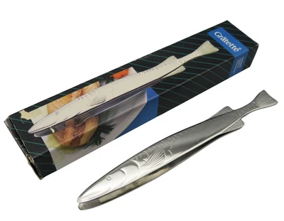 Vintage BSF Grätette Fisch Servierzange Fischmotiv 1970er Jahre mit OVP - Bild 1 von 4