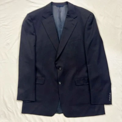 Burberry London Kensington Mens 43L Black Suit Jacket 100% Wool Coat Blazer - Image 1 of 4