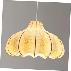 Modern Silk Pendant Light, 19inch Dining Room Hanging Lights Coastal Hanging - Picture 1 of 7