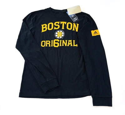 Women's Adidas Boston Bruins NHL Long Sleeve Shirt Size Small New with Tags - Image 1 of 4