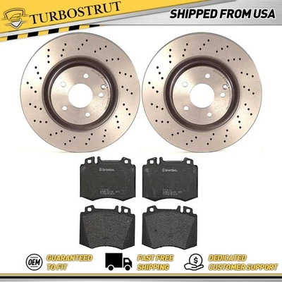 Brembo Front Brake Rotors Pads Kit For 2001-2004 Mercedes-Benz C320 - Image 1 of 4